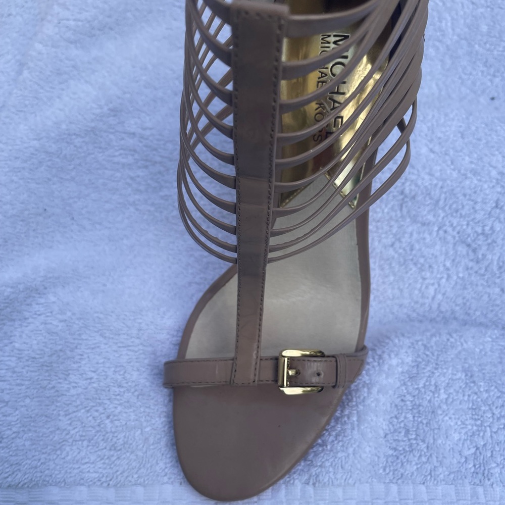 Michael Kors Taupe Strappy Heels - Picture 2 of 6